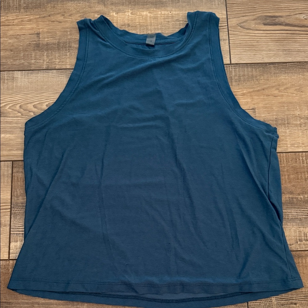 Beyond Yoga teal muscle tank top
